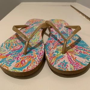 Lily Pulitzer flip flops